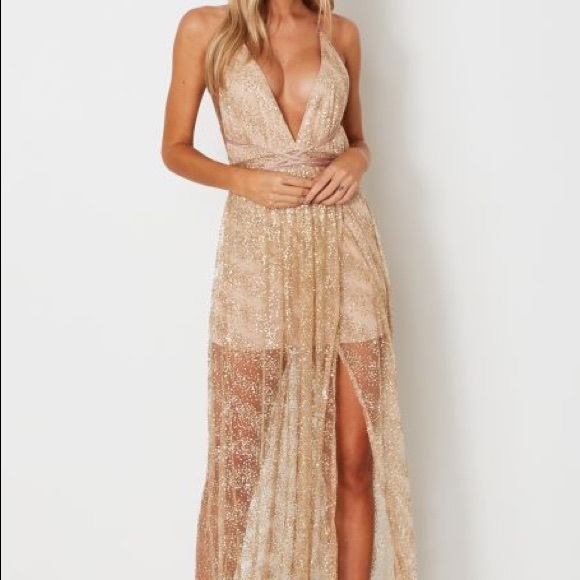 white sparkly maxi dress